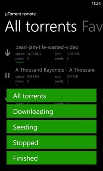 µTorrent Remote WP7 Filter