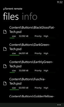 µTorrent Remote WP7 Torrent-Dateien