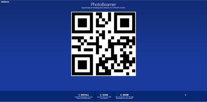 PhotoBeamer صفحة الويب