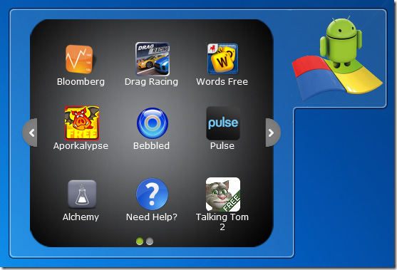 מגש היישומים של Bluestacks מגש היישומים של Bluestacks