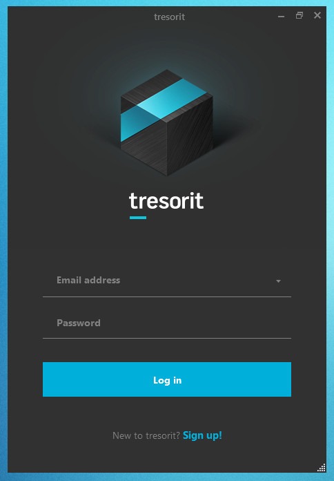 Tresorit WIndows Влезте 