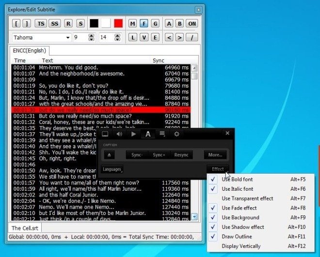 Subtitiles-In-Control-Box