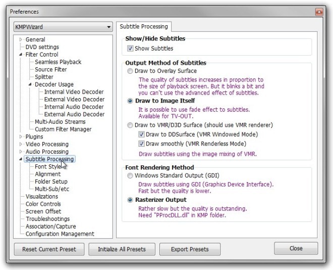 Configuraciones de subtítulos Configuraciones de subtítulos