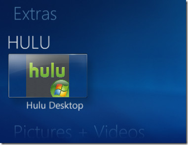 Hulu Desktop Windows 7 Media Center