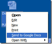 verzenden naar google docs