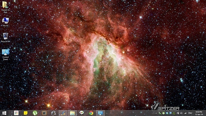 NASA-piilotettu universumin teema Windows 8.1: lle