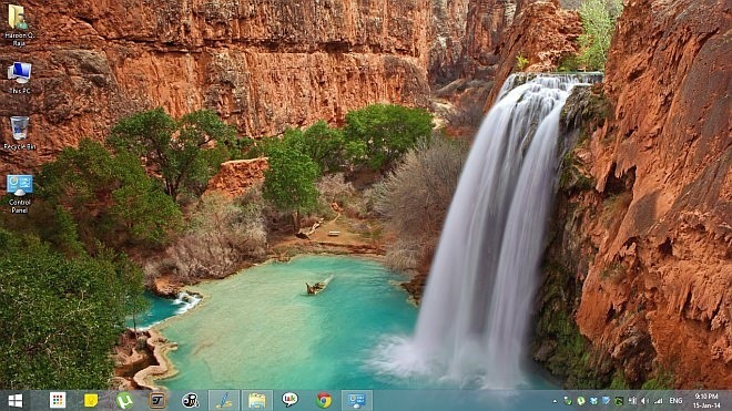 Tema cascadelor pentru Windows 8.1