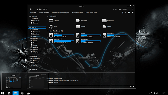 Gray8.1 زجاج ويندوز 8.1 الموضوع