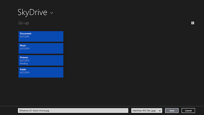 Windows 8.1 SkyDrive - Mentés másként