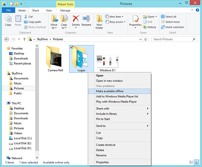 Windows 8.1 SkyDrive - Escritorio