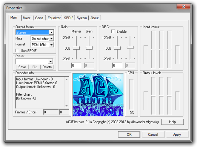 AC3Filter Config