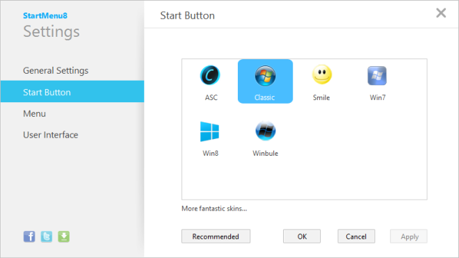 IObit Start Menu 8 Start-knapp