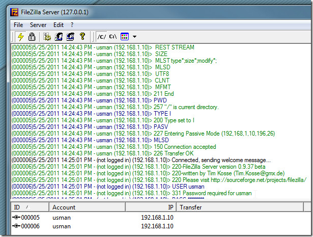 filezilla server 2