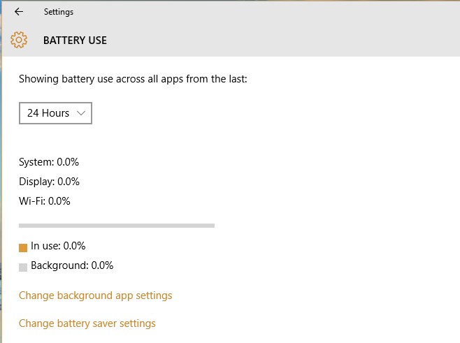 pil kullanımı win10