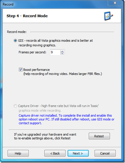 BB FlashBack Express Record Settings4