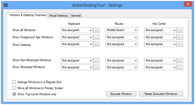 BetterDesktopTool - Ustawienia