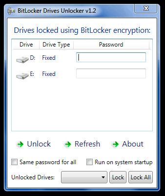 unitatea de deblocare a unității bitlocker nou