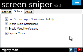 Screen Sniper 2.1-Optionen