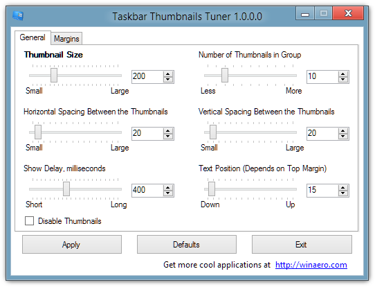 Ескіз тюнера панелі завдань 1.0.0.0