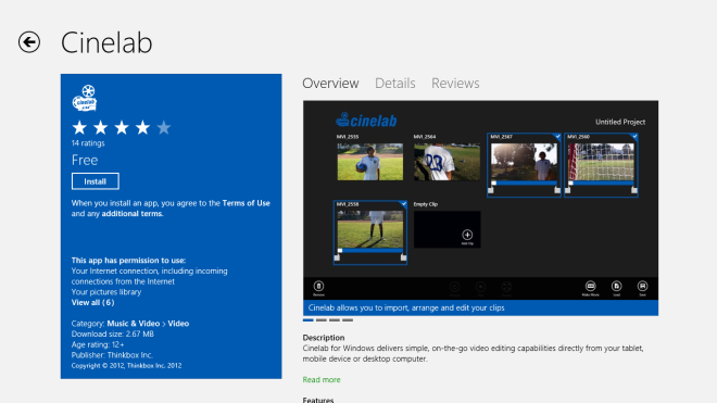 Cinelab_Windows Store