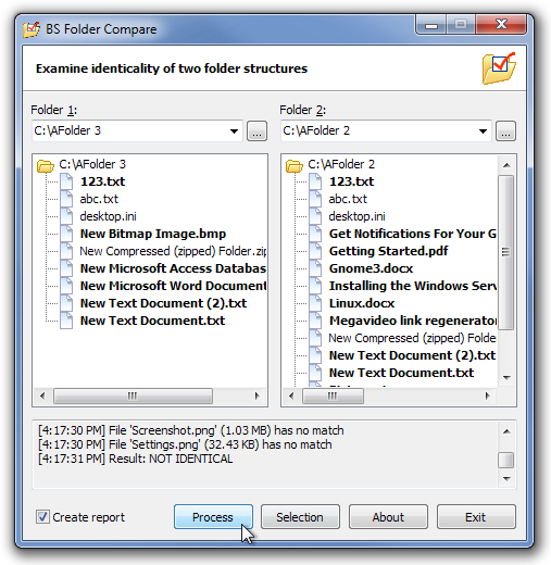 Comparativ BS Folder