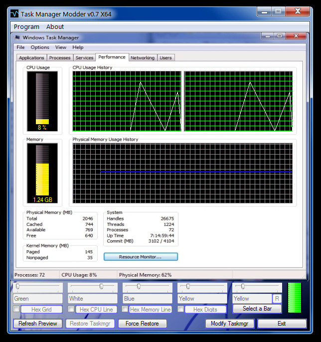 Moder upravitelja zadataka v0.7 X86