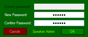 Spearker Admin_Password Spearker Admin_Password