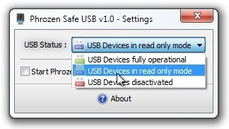 Phrozen Safe USB_Diğer modlar