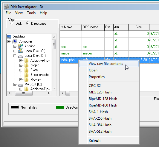 Prieskumník súboru Disk Investigator