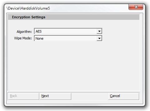 DiskCryptor_Encryption Settings