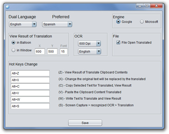 Configurações do DualClip