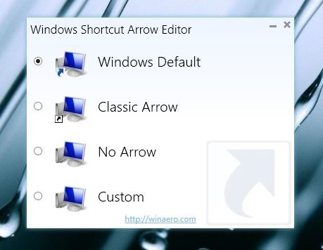 how to remove shortcut arrow windows 10