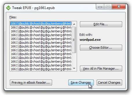 Tweak EPUB Save Tweak EPUB Save