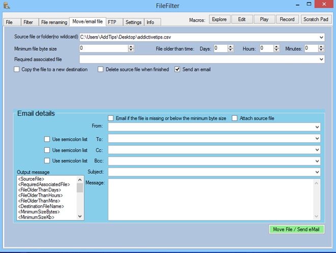 FileFilter_Move e-mail FileFilter_Move e-mail