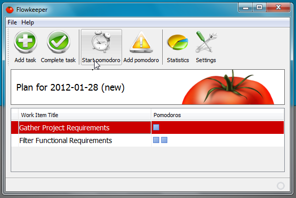 zacznij pomodoro