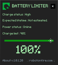 Widget batérie Limiter