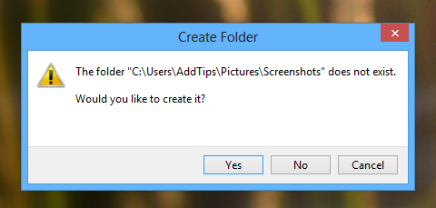Priečinok snímok obrazovky Windows 8_Step 8
