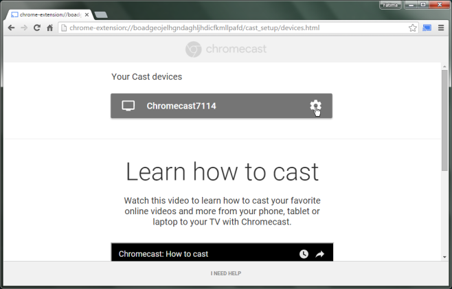 Chromecast устройство-настройки