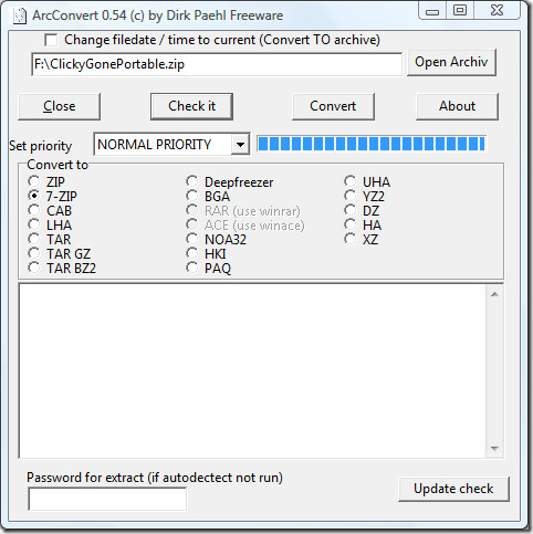 arcconvert converter zip, rar e outros arquivos