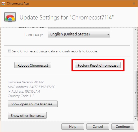 Εφαρμογή Chromecast