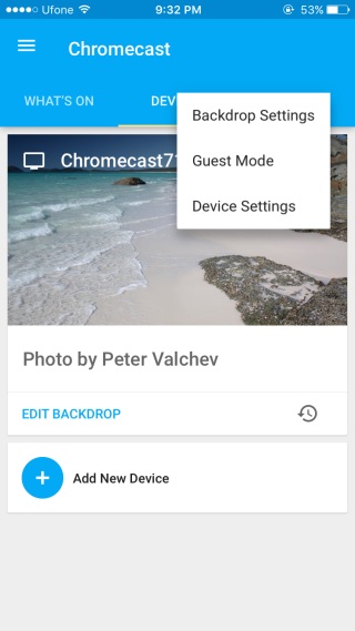 réglages de chromecast