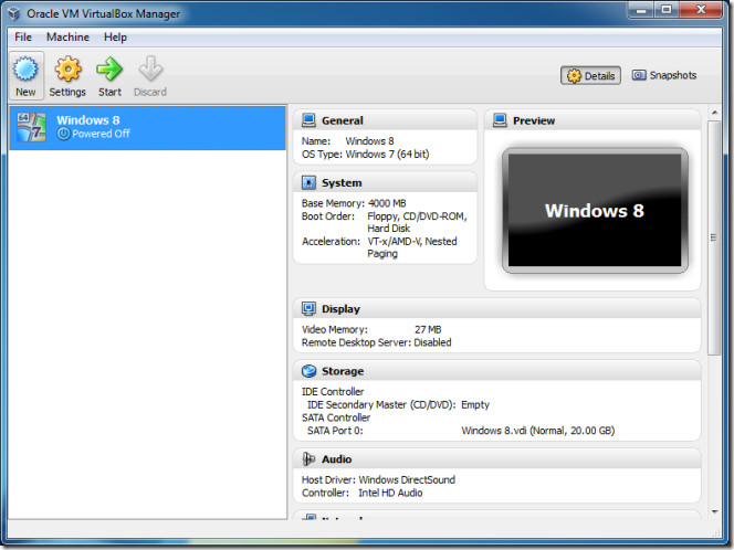 windows 8 virtual box main