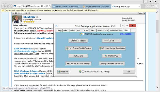 codec media player windows 8