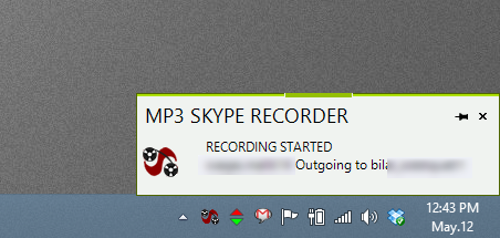 Enregistrer Skype Calls_Voice Calls_Started