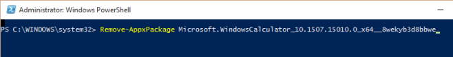 win10-PowerShell ลบแอป