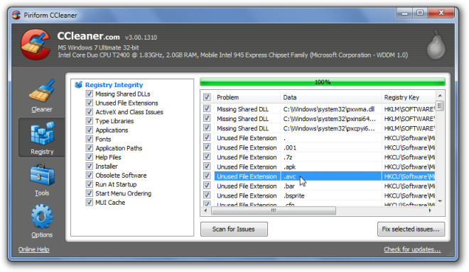 Piriform CCleaner Registry 2