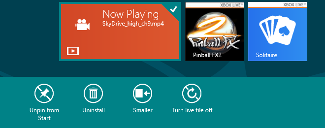 Windows 8 Metro Tile Selection