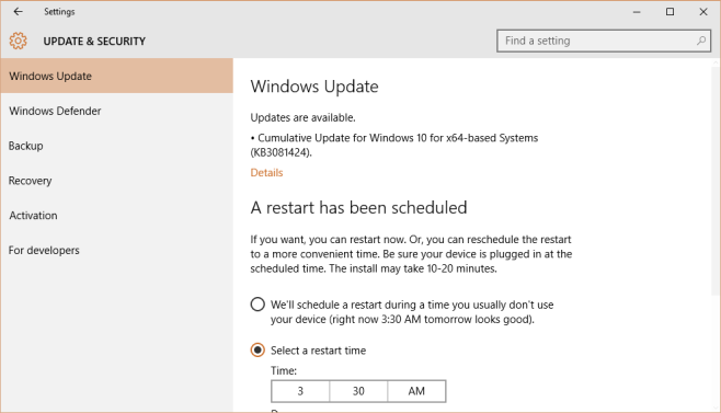 win10-update-לוח הזמנים