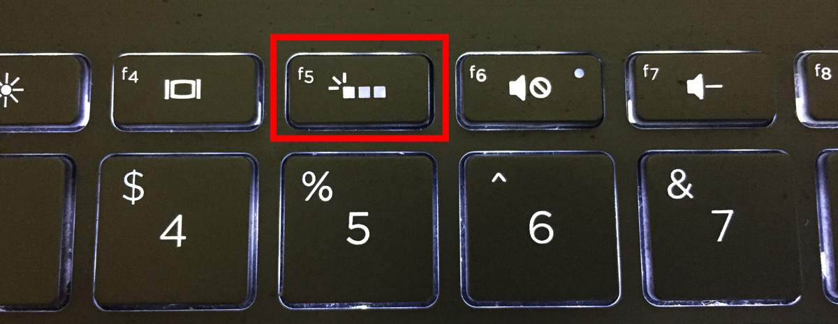 Комбинация для подсветки клавиатуры. Кнопки для включения подсветки клавиатуры.