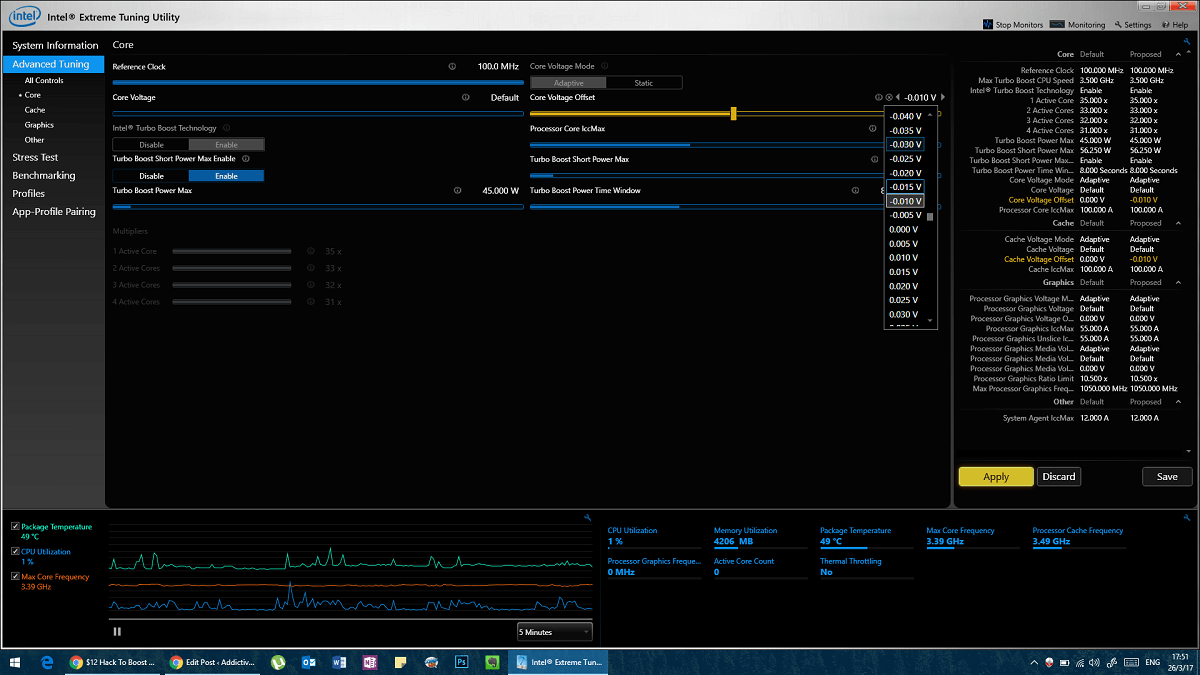 Extreme utility. Андервольт процессора. Андервольтинг процессора Intel extreme Utility. Ошибка при майнинге андервольт.